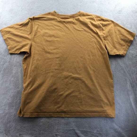 Carhartt Men Work T-Shirt XL Original Fit Tan K87 Pocket Tee Casual Short Sleeve - Picture 10 of 10